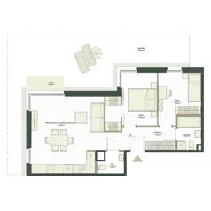 3 pokoje, mieszkanie 60,65 m², parter, oferta nr B8/26, Apartamenty Onlylife, Warszawa, Wilanów, Powsin, ul. Łukasze Drewny / Potukały