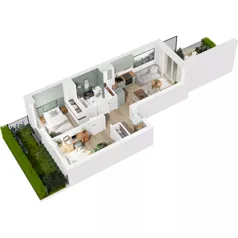3 pokoje, mieszkanie 45,43 m², parter, oferta nr 126/155, Dobre Strony, Kraków, Dębniki, Borek Fałęcki, ul. Obozowa