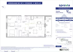 3 pokoje, mieszkanie 58,74 m², piętro 1, oferta nr 126/197, Dobre Strony, Kraków, Dębniki, Borek Fałęcki, ul. Obozowa