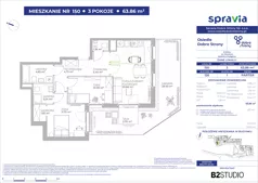 3 pokoje, mieszkanie 63,86 m², parter, oferta nr 126/150, Dobre Strony, Kraków, Dębniki, Borek Fałęcki, ul. Obozowa