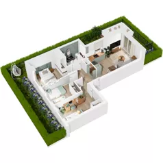 3 pokoje, mieszkanie 57,45 m², parter, oferta nr 124/241, Dobre Strony, Kraków, Dębniki, Borek Fałęcki, ul. Obozowa