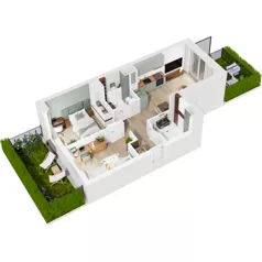 3 pokoje, mieszkanie 55,09 m², parter, oferta nr 122/4, Dobre Strony, Kraków, Dębniki, Borek Fałęcki, ul. Obozowa