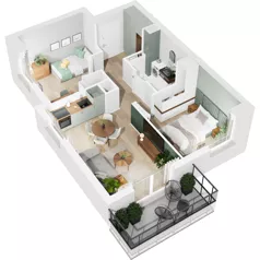 3 pokoje, mieszkanie 49,17 m², piętro 1, oferta nr 122/10, Dobre Strony, Kraków, Dębniki, Borek Fałęcki, ul. Obozowa