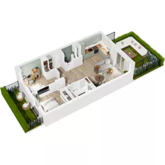 3 pokoje, mieszkanie 58,74 m², parter, oferta nr 126/194, Dobre Strony, Kraków, Dębniki, Borek Fałęcki, ul. Obozowa