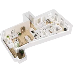 3 pokoje, mieszkanie 74,47 m², piętro 2, oferta nr 0/24, Norren, Gdynia, Śródmieście, Śródmieście, ul. Żeromskiego 14