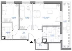 3 pokoje, mieszkanie 63,82 m², piętro 7, oferta nr 1/260, Przy Unii IV, Poznań, Żegrze, ul. Wagrowska