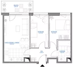 3 pokoje, mieszkanie 50,92 m², piętro 5, oferta nr 1/289, Przy Unii IV, Poznań, Żegrze, ul. Wagrowska