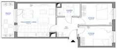 3 pokoje, mieszkanie 50,88 m², piętro 3, oferta nr 1/157, Przy Unii IV, Poznań, Żegrze, ul. Wagrowska