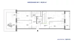4 pokoje, mieszkanie 80,93 m², piętro 1, oferta nr B1/1, Architektów, Wrocław, Żerniki, Al. Architektów 22-30