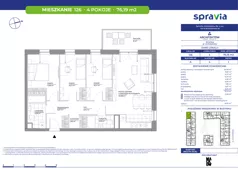 4 pokoje, mieszkanie 76,19 m², piętro 1, oferta nr A/126, Architektów, Wrocław, Al. Architektów 22-30