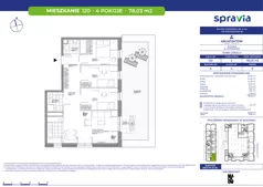 4 pokoje, mieszkanie 78,03 m², parter, oferta nr A/120, Architektów, Wrocław, Żerniki, Al. Architektów 22-30