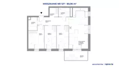 4 pokoje, mieszkanie 80,96 m², piętro 1, oferta nr A/127, Architektów, Wrocław, Żerniki, Al. Architektów 22-30