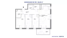 4 pokoje, mieszkanie 82,59 m², piętro 2, oferta nr A/139, Architektów, Wrocław, Żerniki, Al. Architektów 22-30