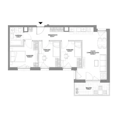 4 pokoje, mieszkanie 66,76 m², piętro 2, oferta nr 2/80, Osiedle Prystora II, Warszawa, Ursus, Skorosze, ul. Aleksandra Prystora 2