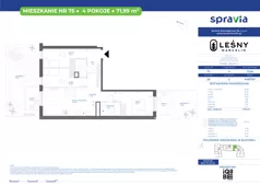 4 pokoje, mieszkanie 71,99 m², parter, oferta nr 28/75, Leśny Marcelin, Poznań, Grunwald, Junikowo, ul. Jeleniogórska