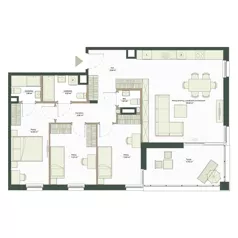4 pokoje, mieszkanie 89,17 m², piętro 2, oferta nr B8/35, Apartamenty Onlylife, Warszawa, Wilanów, Powsin, ul. Łukasza Drewny/Potułkały