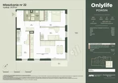 4 pokoje, mieszkanie 69,59 m², parter, oferta nr B8/22, Apartamenty Onlylife, Warszawa, Wilanów, Powsin, ul. Łukasza Drewny/Potułkały