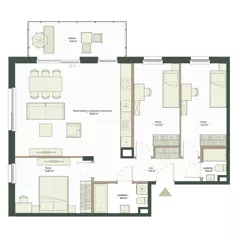 4 pokoje, mieszkanie 82,91 m², piętro 1, oferta nr B10/75, Apartamenty Onlylife, Warszawa, Wilanów, Powsin, ul. Łukasza Drewny/Potułkały