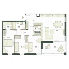 4 pokoje, mieszkanie 89,03 m², piętro 1, oferta nr B8/29, Apartamenty Onlylife, Warszawa, Wilanów, Powsin, ul. Łukasze Drewny / Potukały