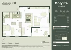 4 pokoje, mieszkanie 89,17 m², piętro 2, oferta nr B8/35, Apartamenty Onlylife, Warszawa, Wilanów, Powsin, ul. Łukasze Drewny / Potukały