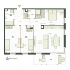4 pokoje, mieszkanie 83,11 m², piętro 1, oferta nr B10/64, Apartamenty Onlylife, Warszawa, Wilanów, Powsin, ul. Łukasze Drewny / Potukały