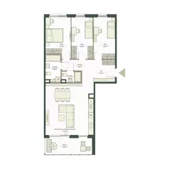 4 pokoje, mieszkanie 89,60 m², piętro 1, oferta nr B10/66, Apartamenty Onlylife, Warszawa, Wilanów, Powsin, ul. Łukasze Drewny / Potukały