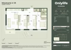 4 pokoje, mieszkanie 68,39 m², parter, oferta nr B8/25, Apartamenty Onlylife, Warszawa, Wilanów, Powsin, ul. Łukasze Drewny / Potukały