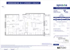 4 pokoje, mieszkanie 63,41 m², piętro 1, oferta nr 122/52, Dobre Strony, Kraków, Dębniki, Borek Fałęcki, ul. Obozowa