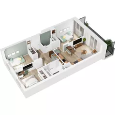 4 pokoje, mieszkanie 63,41 m², piętro 1, oferta nr 122/52, Dobre Strony, Kraków, Dębniki, Borek Fałęcki, ul. Obozowa