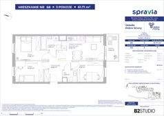 4 pokoje, mieszkanie 61,71 m², piętro 7, oferta nr 122/68, Dobre Strony, Kraków, Dębniki, Borek Fałęcki, ul. Obozowa
