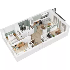 4 pokoje, mieszkanie 61,71 m², piętro 7, oferta nr 122/68, Dobre Strony, Kraków, Dębniki, Borek Fałęcki, ul. Obozowa