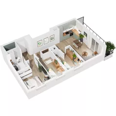 4 pokoje, mieszkanie 67,35 m², piętro 2, oferta nr 122/96, Dobre Strony, Kraków, Dębniki, Borek Fałęcki, ul. Obozowa