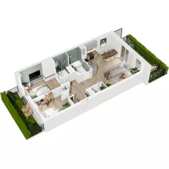 4 pokoje, mieszkanie 68,98 m², parter, oferta nr 126/192, Dobre Strony, Kraków, Dębniki, Borek Fałęcki, ul. Obozowa
