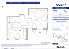 4 pokoje, mieszkanie 69,89 m², piętro 2, oferta nr 126/168, Dobre Strony, Kraków, Dębniki, Borek Fałęcki, ul. Obozowa