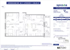 4 pokoje, mieszkanie 68,49 m², piętro 3, oferta nr 122/58, Dobre Strony, Kraków, Dębniki, Borek Fałęcki, ul. Obozowa