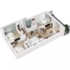 4 pokoje, mieszkanie 68,49 m², piętro 3, oferta nr 122/58, Dobre Strony, Kraków, Dębniki, Borek Fałęcki, ul. Obozowa