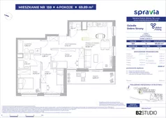 4 pokoje, mieszkanie 69,89 m², piętro 1, oferta nr 126/159, Dobre Strony, Kraków, Dębniki, Borek Fałęcki, ul. Obozowa