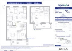 4 pokoje, mieszkanie 86,62 m², piętro 2, oferta nr 126/211, Dobre Strony, Kraków, Dębniki, Borek Fałęcki, ul. Obozowa