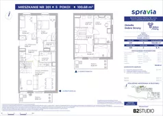 4 pokoje, mieszkanie 100,68 m², piętro 3, oferta nr 126/201, Dobre Strony, Kraków, Dębniki, Borek Fałęcki, ul. Obozowa