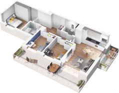 4 pokoje, mieszkanie 75,92 m², piętro 2, oferta nr 1/59, Osiedle Prystora, Warszawa, Ursus, Skorosze, ul. Prystora
