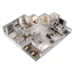 5 pokoi, mieszkanie 100,71 m², piętro 17, oferta nr A1/139, Zaspa Wysoko, Gdańsk, Zaspa, Zaspa-Młyniec, aleja Jana Pawła II