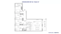 5 pokoi, mieszkanie 96,22 m², piętro 1, oferta nr 51E/143, Osiedle Centralnie!, Kraków, Czyżyny, Łęg, ul. Centralna 51D, 51E
