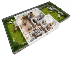 5 pokoi, apartament 124,36 m², parter, oferta nr B4/52, Onelife Powsin, Warszawa, Wilanów, Powsin, ul. Łukasza Drewny