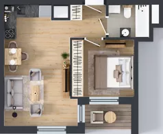 2 pokoje, mieszkanie 36,79 m², piętro 15, oferta nr A2/268, Zaspa Wysoko, Gdańsk, Zaspa, Zaspa-Młyniec, aleja Jana Pawła II