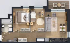 3 pokoje, mieszkanie 52,51 m², piętro 3, oferta nr A1/21, Zaspa Wysoko, Gdańsk, Zaspa, Zaspa-Młyniec, aleja Jana Pawła II