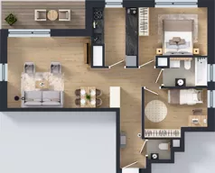 3 pokoje, apartament 64,80 m², piętro 2, oferta nr A2/155, Zaspa Wysoko, Gdańsk, Zaspa, Zaspa-Młyniec, aleja Jana Pawła II