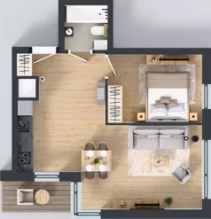2 pokoje, apartament 43,86 m², piętro 11, oferta nr A2/242, Zaspa Wysoko, Gdańsk, Zaspa, Zaspa-Młyniec, aleja Jana Pawła II