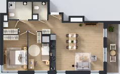3 pokoje, apartament 69,22 m², piętro 12, oferta nr A1/105, Zaspa Wysoko, Gdańsk, Zaspa, Zaspa-Młyniec, aleja Jana Pawła II