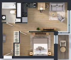 2 pokoje, apartament 38,45 m², piętro 2, oferta nr A1/13, Zaspa Wysoko, Gdańsk, Zaspa, Zaspa-Młyniec, aleja Jana Pawła II