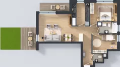 3 pokoje, apartament 64,68 m², piętro 1, oferta nr A2/147, Zaspa Wysoko, Gdańsk, Zaspa, Zaspa-Młyniec, aleja Jana Pawła II